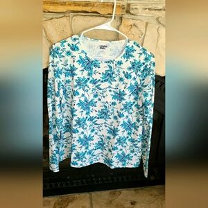 NEW Land's End Swim Top Cover Up or Lomg Sleeve Top Size L 14-16